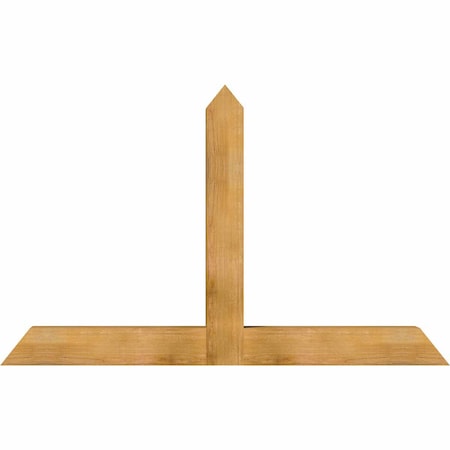 Ekena Millwork Portland Rough Sawn Timber Gable Bracket, Western Red Cedar, 72"W x 45"H x 6"D x 6"F, 15/12 Pitch GBW072X45X0606POR00RWR